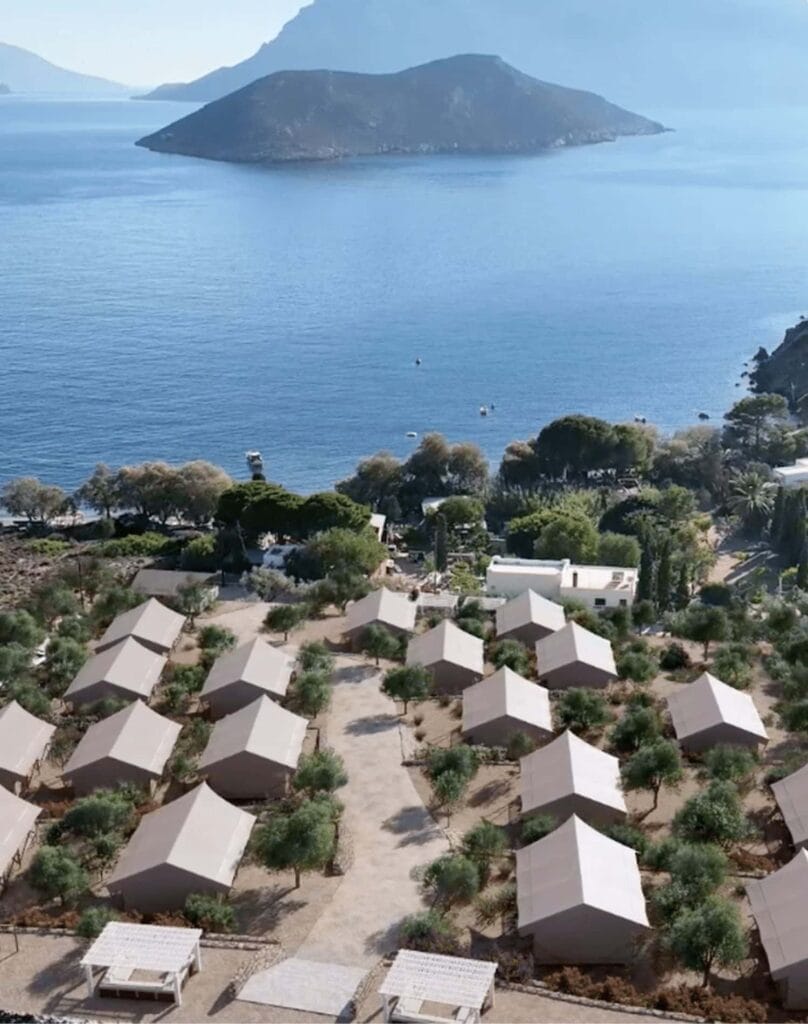 Chez yaya in kalymnos island glamping site set up by Instaglamp case study glamping in greece